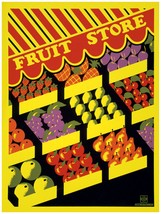 9585.Fruit store.fruit on display in fruit stand.POSTER.decor Home Office art - $17.10+