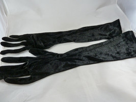 Halloween Velvet Costume Gloves Adult 21&quot; long Stretch velvetty fabric - $112.88 MXN
