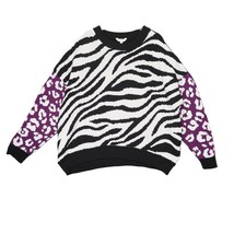 Terra &amp; Sky Women&#39;s Plus Size 4X Drop Shoulder Animal Print Cozy Sweater... - $19.35