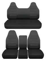 Charcoal seat covers Fits 1995 Ford F250 truck Front 40-20-40 and Rear bench - £119.29 GBP