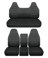 Charcoal seat covers Fits 1995 Ford F250 truck Front 40-20-40 and Rear bench - $149.24