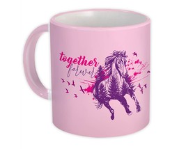 Together Forever Running Horse : Gift Mug For Best Friend Birthday Wife Animal L - £12.68 GBP