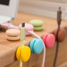 Macarons Designed Wire / USB / Charger Cord / Cable Drop Organizer (Pack of 3)