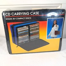 Vintage Wal-Mart 30 CD Carrying case Tote Black Compact Disc Carry Shoul... - $72.00