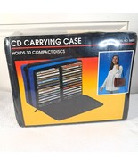 Vintage Wal-Mart 30 CD Carrying case Tote Black Compact Disc Carry Shoul... - $72.00