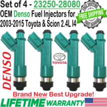 NEW OEM Denso x4 Best Upgrade Fuel Injectors for 2003-2010 Toyota Camry 2.4L I4 - £197.21 GBP