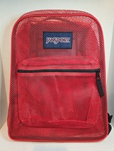 New JanSport Red Mesh Pack - See-Through Backpack Stadium School Securit... - $24.18