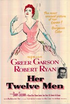 Her Twelve Men Original 1954 Vintage One Sheet Poster - £259.96 GBP