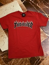 Thrasher Skateboard Magazine San Francisco Red Flame T Shirt Men&#39;s  Small No Tag - £9.84 GBP
