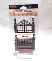 Lemax Lighted Wrought Iron Fence 2005 Christmas Village Winter Night - £18.14 GBP