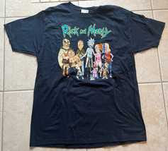 Rick And Morty Graphic Adult Swim T-Shirt Short Sleeve Navy Size Large - $16.40