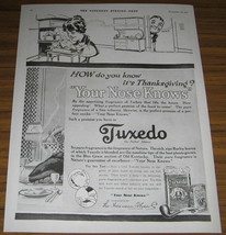 1917 PRINT AD~TUXEDO PIPE TOBACCO COOKING THANKSGIVING TURKEY OLD KITCHEN - £13.39 GBP