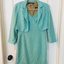 Jonathan Martin Teal Blue Dress &amp; Blazer Set Size 6 - $29.70