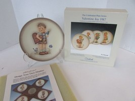 Hummel 737 Collector Club #2 Embossed Plate Valentine Joy Boy 6.25&quot; 1985 Boxed - £7.74 GBP