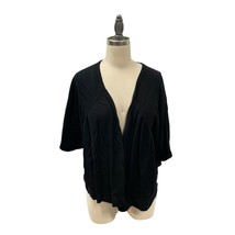 Catherines Shrug Sweater Cardigan Open Front Black Knit Size 4x - $19.24