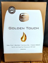 Kedma Golden Touch 24K Nail KIT-Buffing Block+ Nail File+Cuticle Oil+ Hand Cream - £20.87 GBP