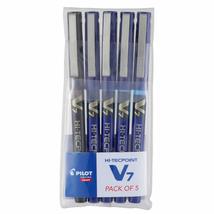 Pilot V7 Roller Ball Pen Pack of 5 (4 Blue , 1 Black ) - £24.50 GBP