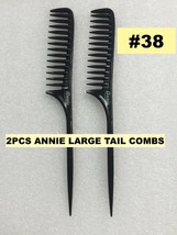 2PCS ANNIE LARGE TAIL COMB #38 WIDE TOOTH COMB WITH LARGE RAT TAIL PLAST... - £1.43 GBP