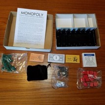 2001 Monopoly Travel Size set: Cards Metal Pieces, Wooden Houses/Hotels no board - £9.20 GBP