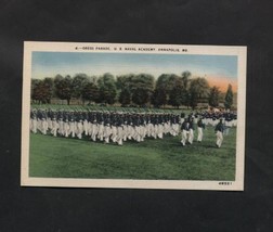 Vintage Postcard Linen Dress Parade US Naval Academy Annapolis MD  - £4.78 GBP