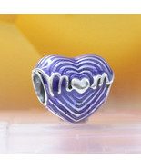 925 Sterling Silver Radiating Love Mum Heart Charm Bead - $296.80 MXN