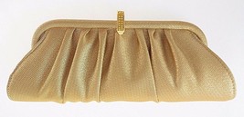 CARLO FELLINI GOLD EVENING HAND BAG WITH LONG GOLD CHAIN - $19.99