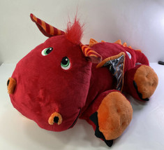 Stuffies Blaze Red Dragon Plush 29&quot; ~ Hidden Pockets Pillow Pet - $29.95