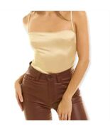 WeWoreWhat X Danielle Bernstein Revolve Strappy Bodysuit Champagne Size ... - $49.68 CAD