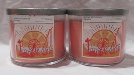 Bath &amp; Body Works 3-wick Scented Candle Lot Set Of 2 Sunny Tropical Mango - £52.16 GBP