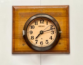 Seiko Quartz Wall Clock: Industrial Retro Style with Maritime Antique Charm - $144.54