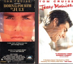 2 VHS Videos -[Staring Tom Cruise]-Jerry Maguire &amp; Born on the Fourth of July - £4.59 GBP