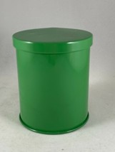 Vintage Retro Green Metal Tin Kitchen Canister Box  3.5&quot;H x 3&quot;D  W. Germany - $9.50