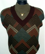 Men&#39;s &quot;V-Neck&quot; Wool blend Sweater (multi-color) - £19.92 GBP