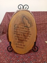 vintage serenity prayer Wood Oval  plaque - £12.65 GBP