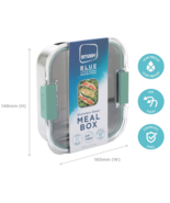 Smash Microwave Safe Stainless Meal Box Sage One Snap Missing New - $10.77