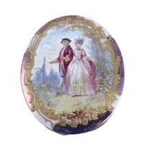 c1890 Sevres Style French Porcelain Plaque Hand Painted Artist Signed Max - $148.50