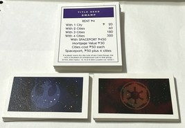 Game Parts Pieces Star Wars Monopoly Original Trilogy 2004 PB Deeds Cards Only - £3.14 GBP