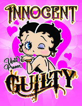 Betty Boop Innocent Guilty Cartoon Retro Vintage Style Wall Décor Metal Sign New - £17.33 GBP