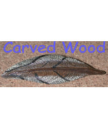 Hand Carved/Painted Wood Feather Pin Brooch Vintage - $9.00