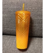 Starbucks Venti 24 oz Cold Cup  MANGO Orange Jeweled Tumbler Summer 2022 - $19.34