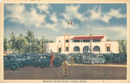 DB Mexico Postcard O490 Federal Building Tijuana in Police Old Cars Palms Flag - £5.18 GBP