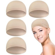 4 Pcs Bamboo Fiber Wig Cap Bamboo Wig Liner Cap for Women Hairloss Elast... - £41.33 GBP