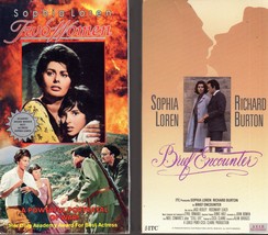 2 VHS Videos Staring -Sophia Loren in Two Women &amp; Brief Encounter - $5.25