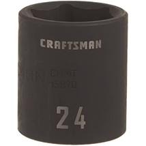 CRAFTSMAN Shallow Impact Socket, Metric, 1/2-Inch Drive, 24mm (CMMT15870) - £30.59 GBP