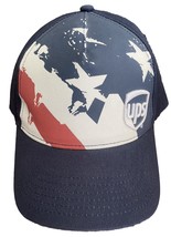 UPS Postal Baseball Trucker Hat Cap Advertising USA Flag Navy Blue OSFA - $29.69