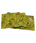 Peacock Dyed Eye Feathers Design Table Runner 13x72 inches - $237.18 MXN