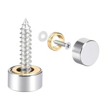 uxcell Mirror Screws Decorative Caps Cover Nails Polished Stainless Steel 10mm 4 - £11.88 GBP