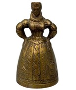 Vintage Brass Elizabethan Lady Bell Figural Leg Clappers 3 1/4” Bronze F... - $32.44