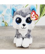 TY Beanie Boos Slush The Husky Dog Plush 6&quot; Blue Glitter Eyes  Stuffed A... - $10.00