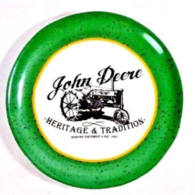 John Deere Heritage &amp; Tradition 8&quot; Salad Plate White Green Border Stonew... - $465.68 MXN
